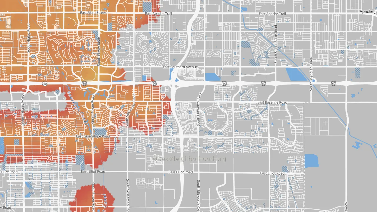Transit Grade map of 85209, AZ