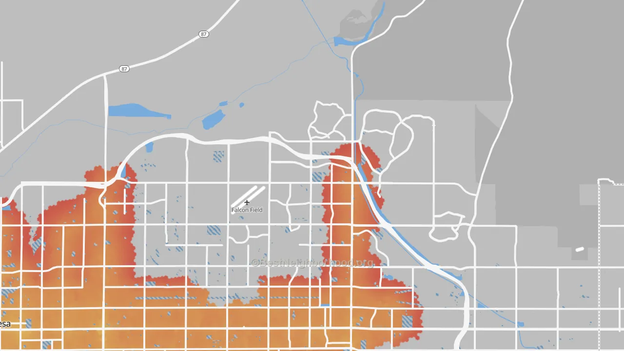 Transit Grade map of 85215, AZ