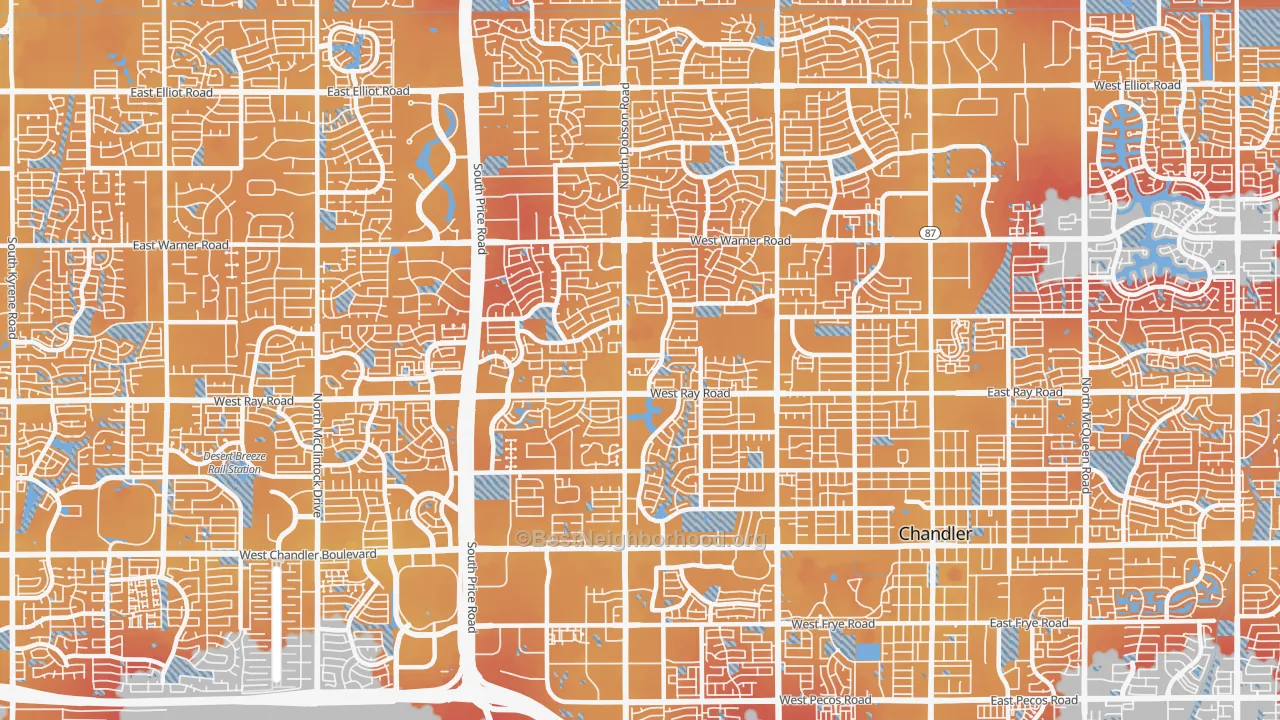 Transit Grade map of 85224, AZ