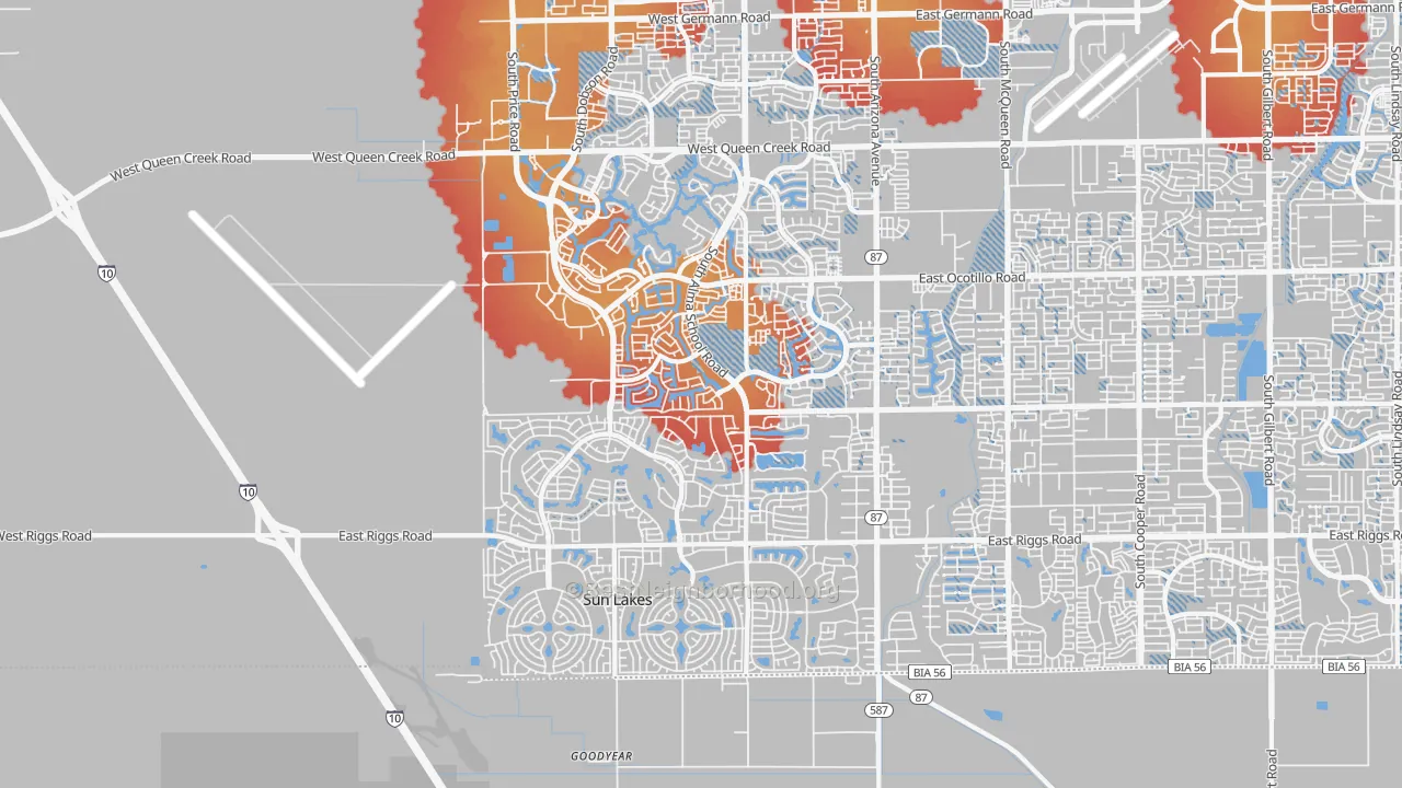 Transit Grade map of 85248, AZ