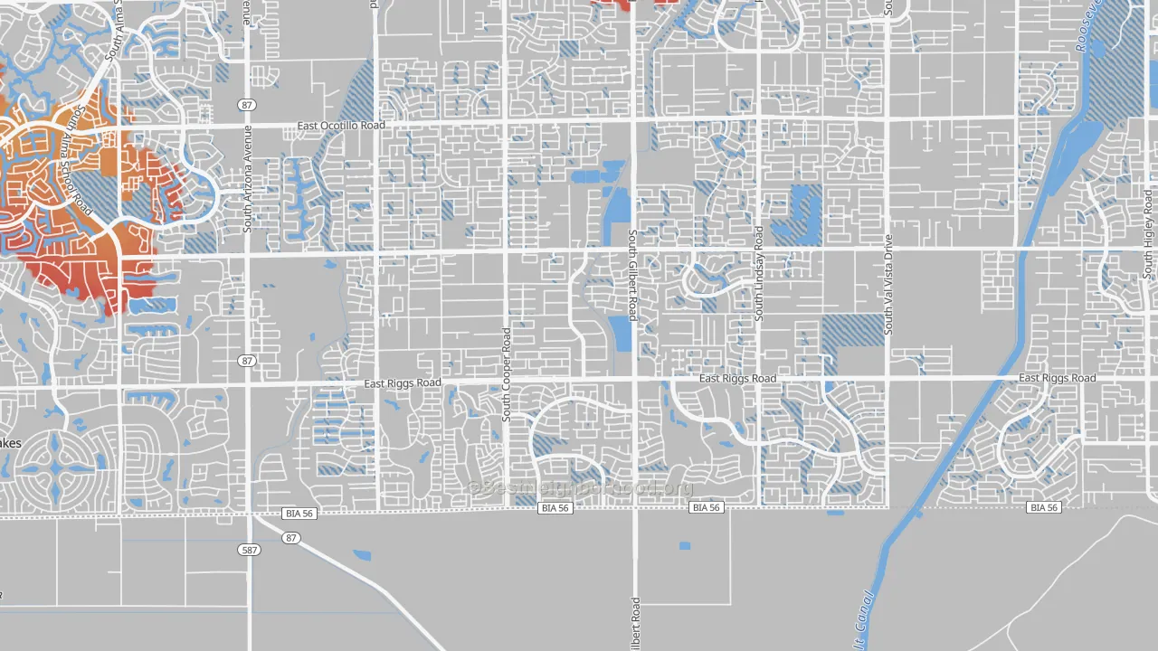 Transit Grade map of 85249, AZ