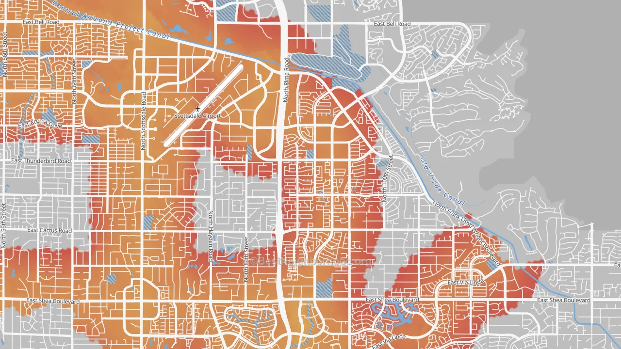 Transit Grade map of 85260, AZ