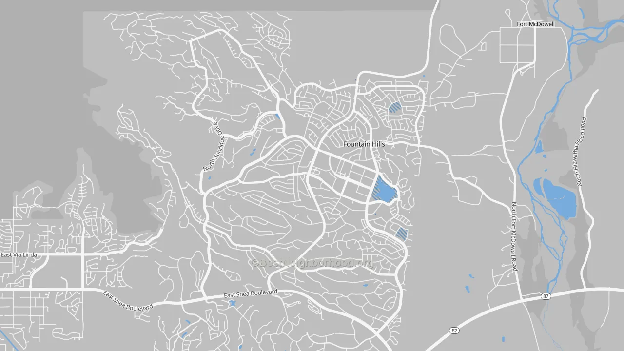 Transit Grade map of 85268, AZ