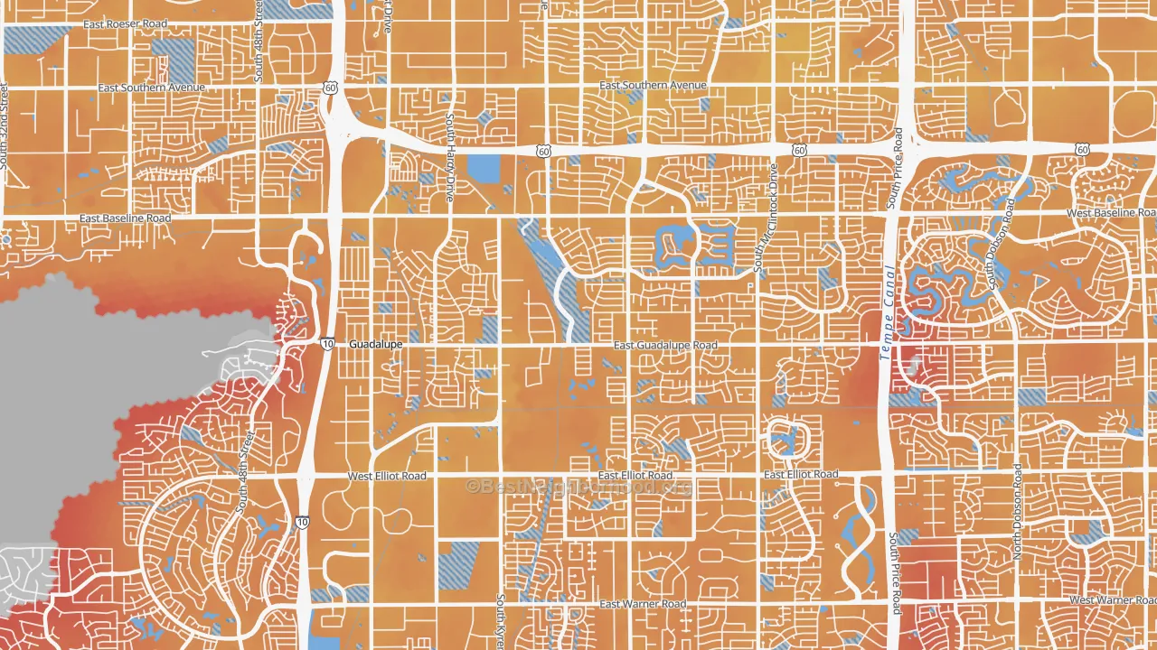 Transit Grade map of 85283, AZ