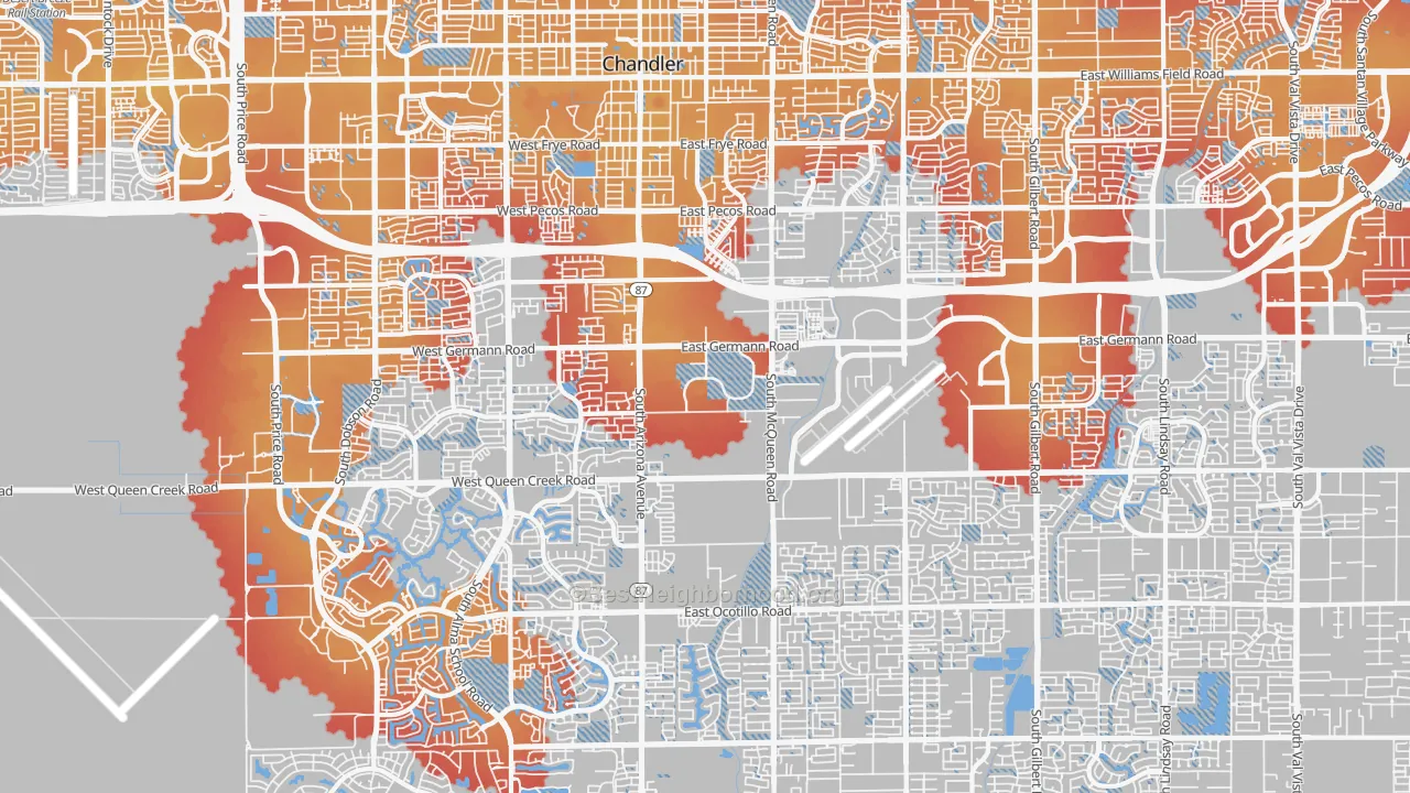Transit Grade map of 85286, AZ