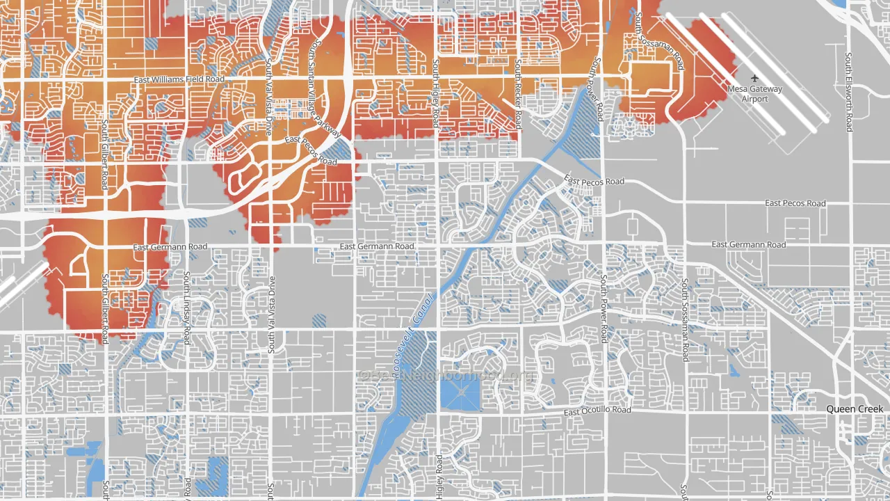 Transit Grade map of 85297, AZ