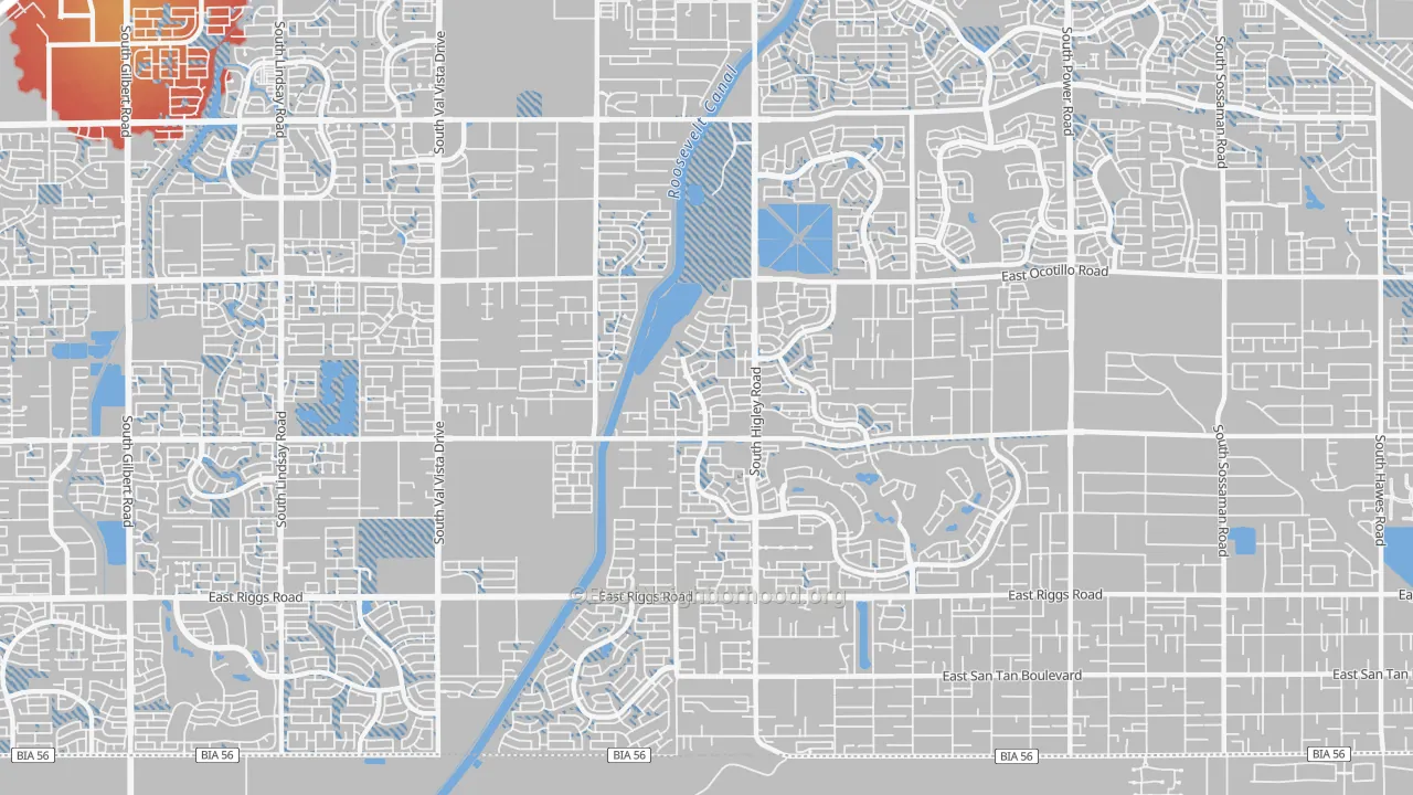Transit Grade map of 85298, AZ