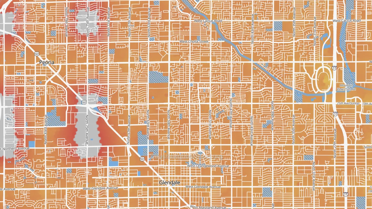 Transit Grade map of 85302, AZ