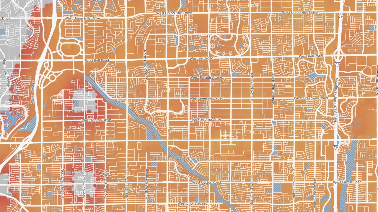 Transit Grade map of 85306, AZ