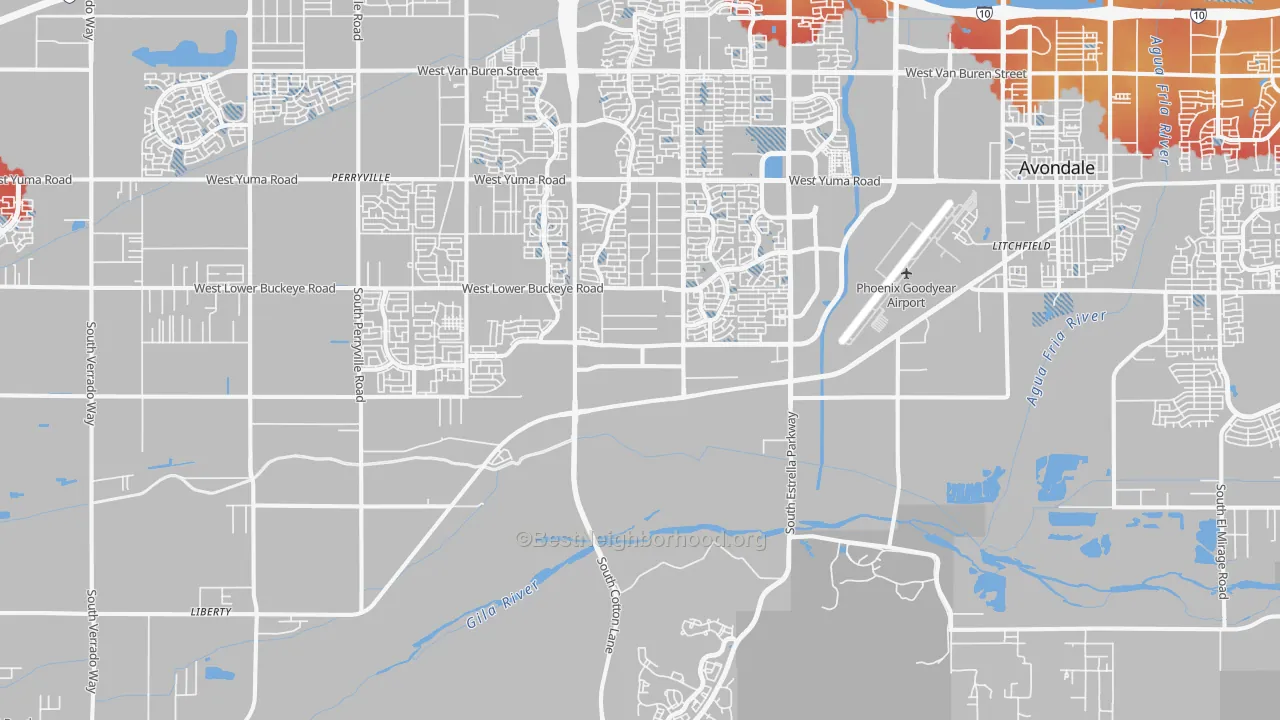 Transit Grade map of 85338, AZ