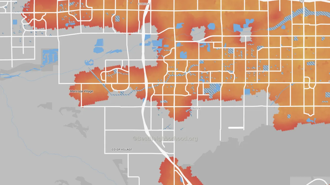 Transit Grade map of 85339, AZ