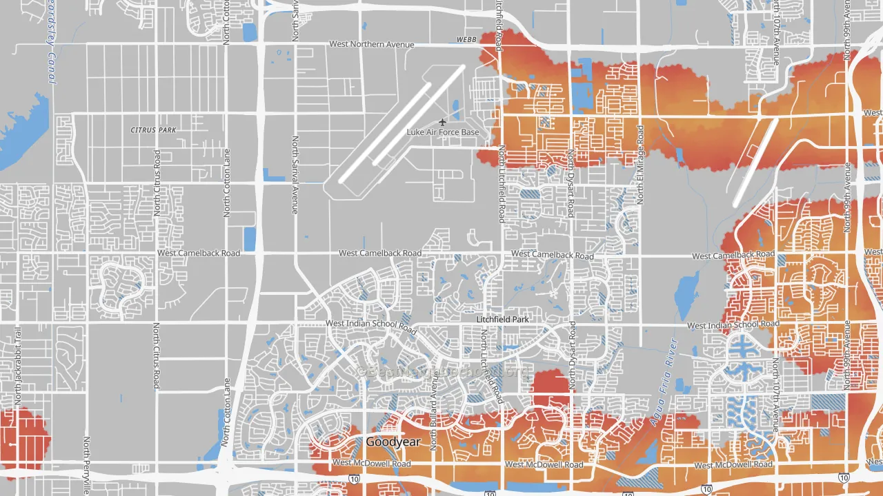 Transit Grade map of 85340, AZ
