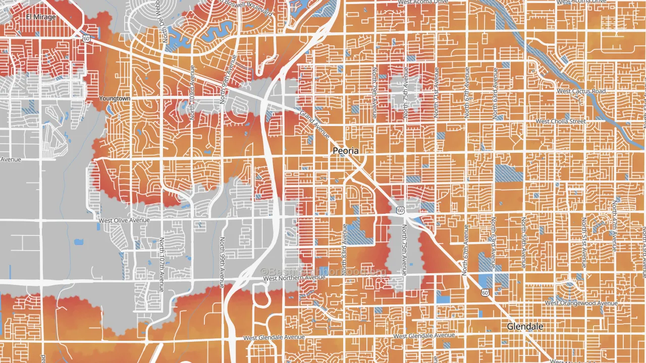 Transit Grade map of 85345, AZ