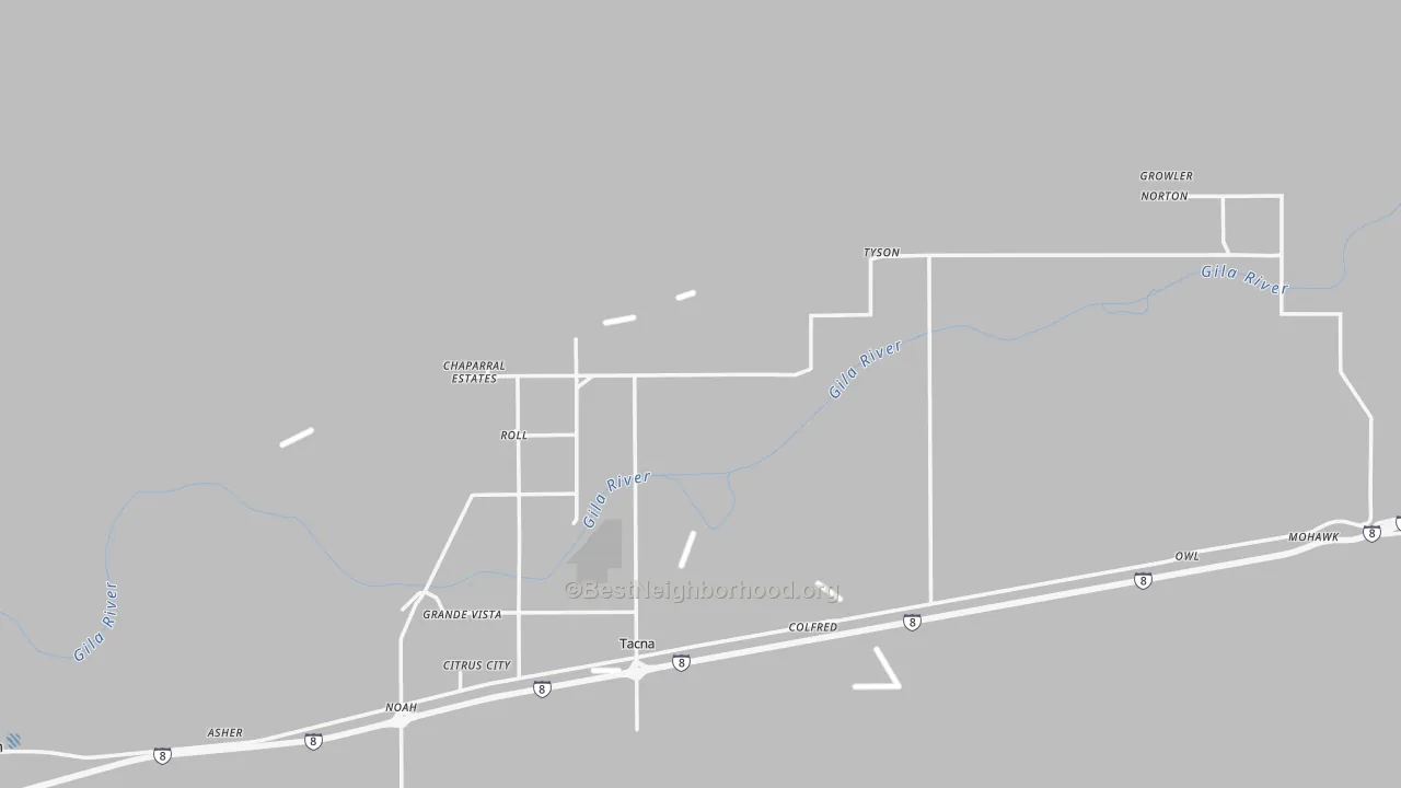 Transit Grade map of 85347, AZ