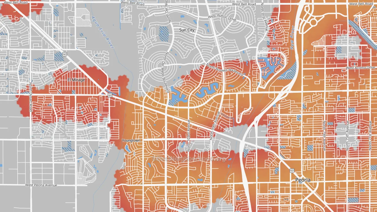 Transit Grade map of 85351, AZ