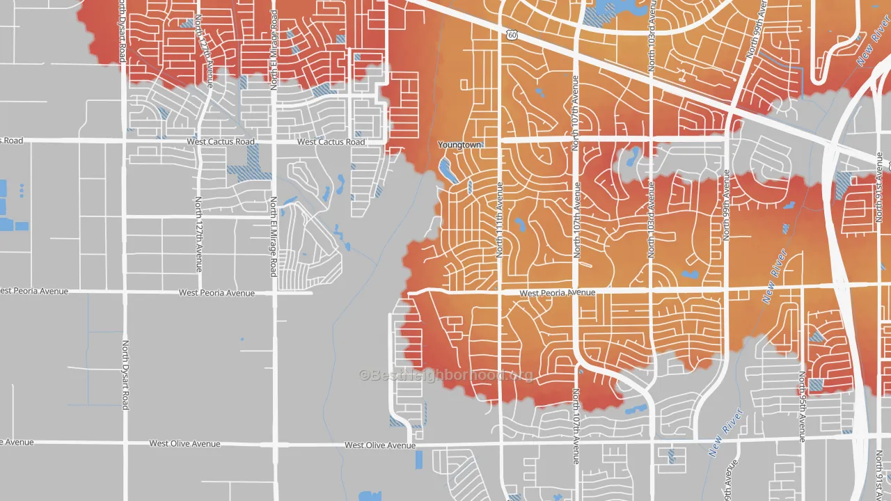 Transit Grade map of 85363, AZ