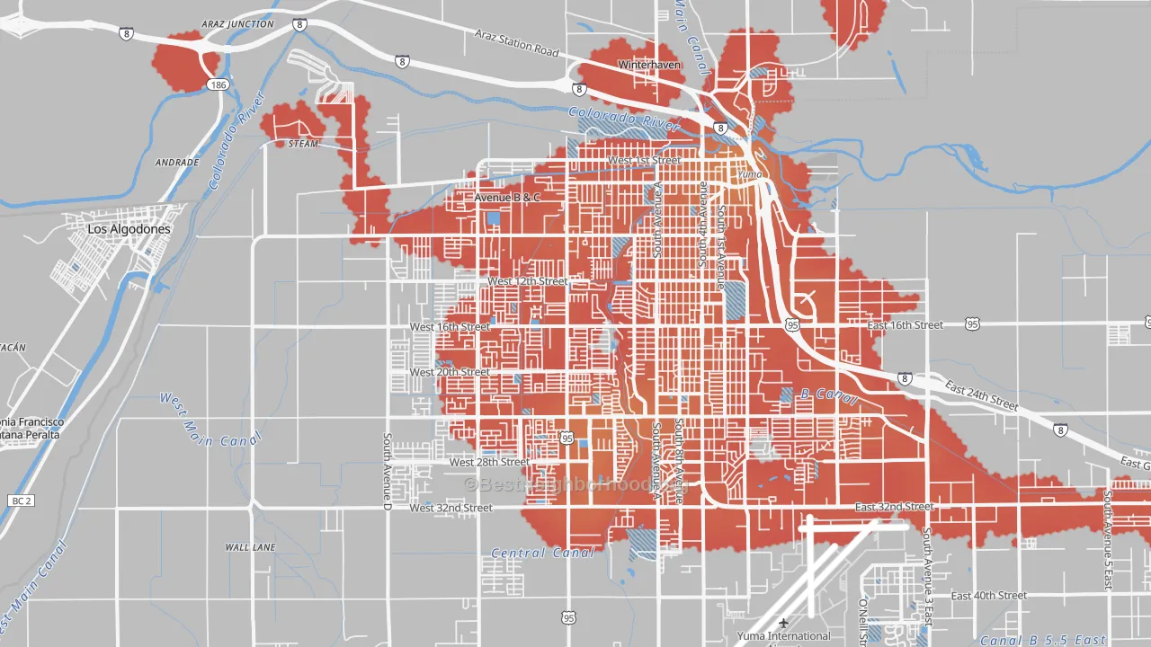 Transit Grade map of 85364, AZ