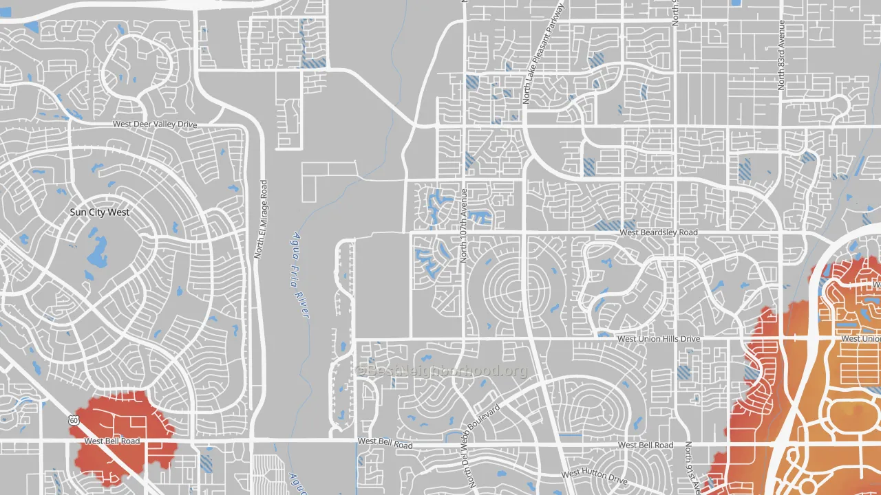 Transit Grade map of 85373, AZ