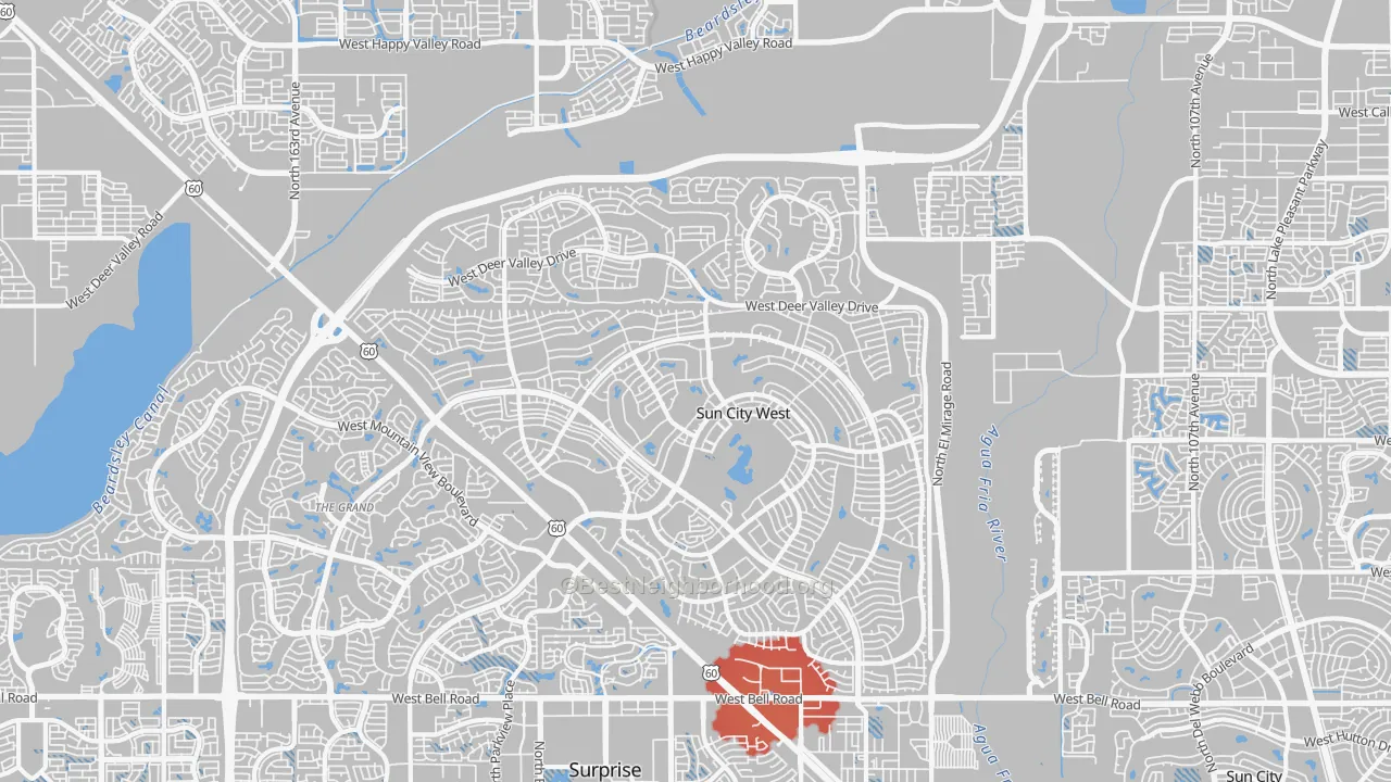 Transit Grade map of 85375, AZ
