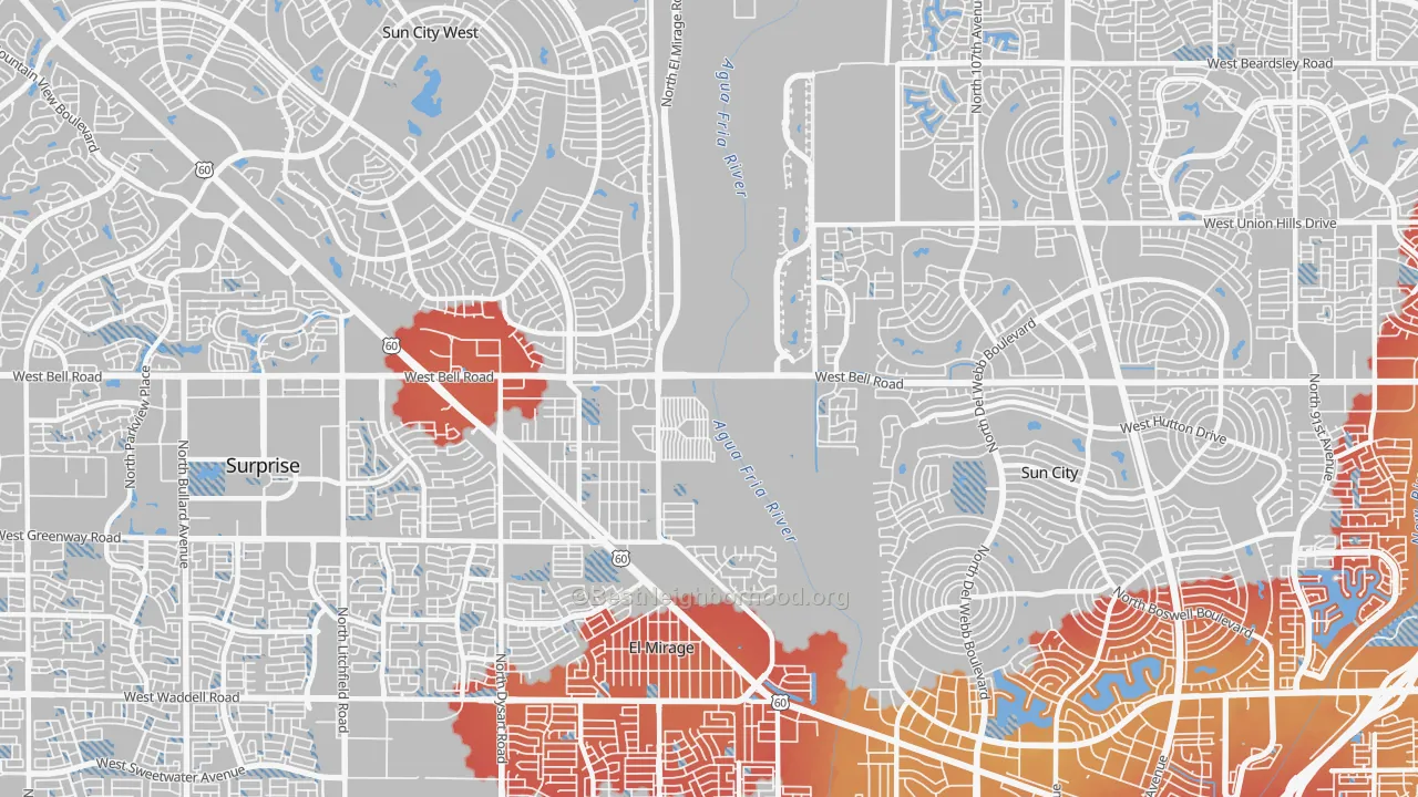 Transit Grade map of 85378, AZ