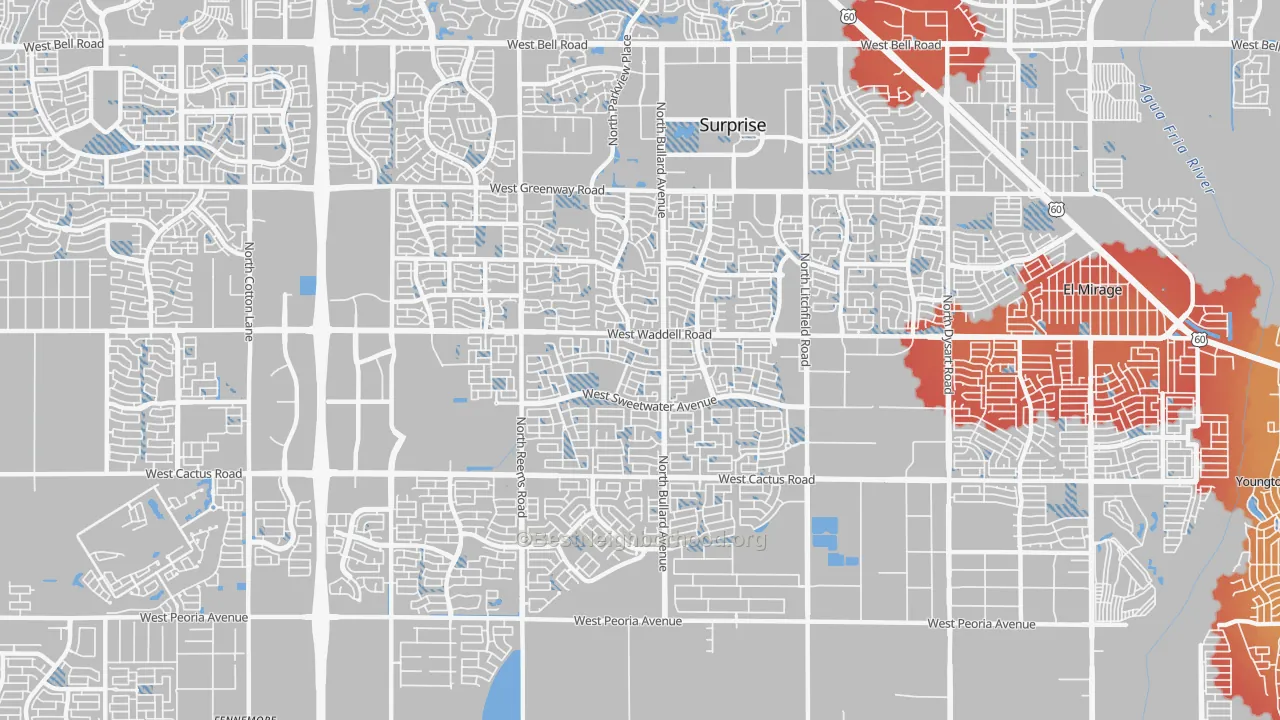 Transit Grade map of 85379, AZ