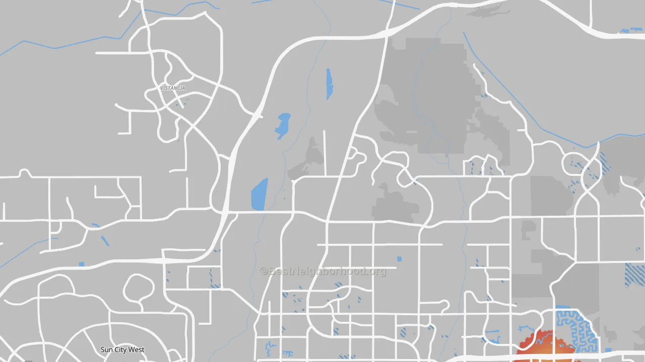 Transit Grade map of 85383, AZ