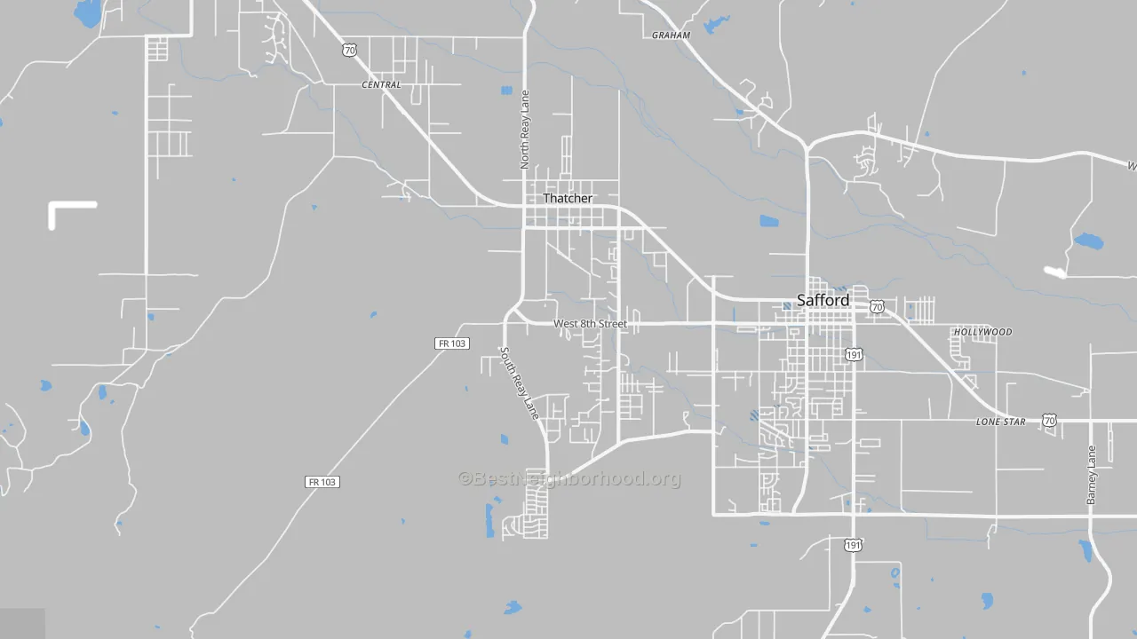 Transit Grade map of 85552, AZ