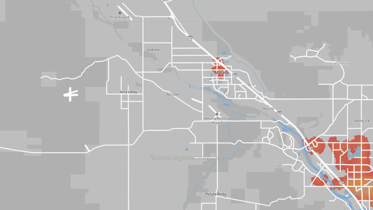 Transit Grade map of 85653, AZ