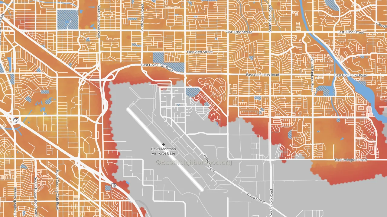 Transit Grade map of 85707, AZ