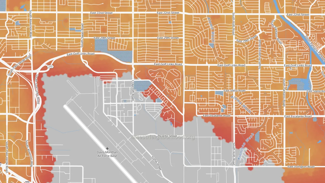 Transit Grade map of 85708, AZ