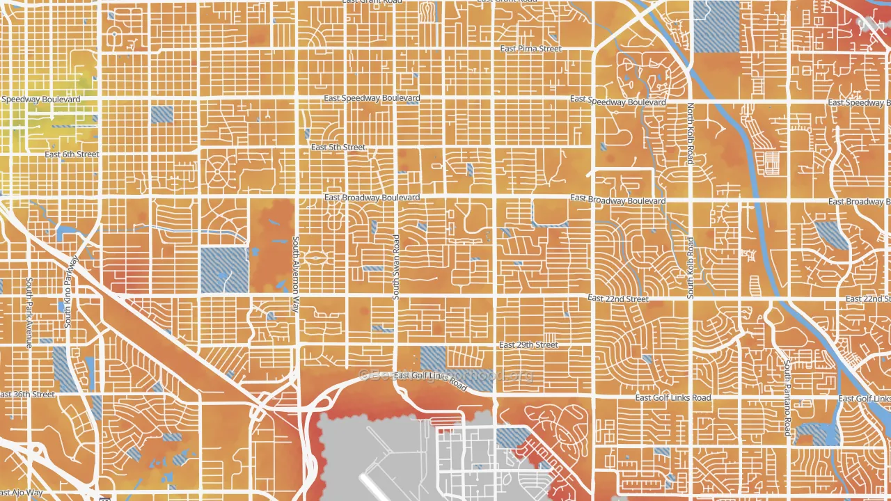 Transit Grade map of 85711, AZ