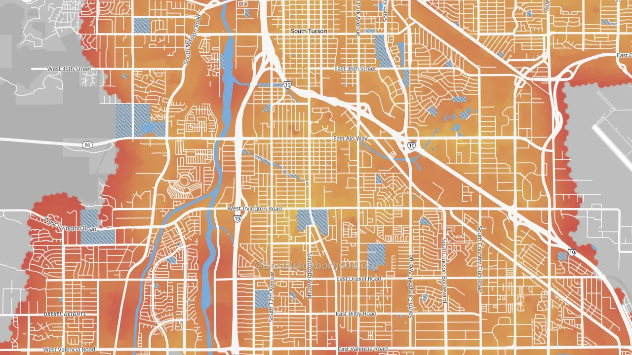 Transit Grade map of 85714, AZ