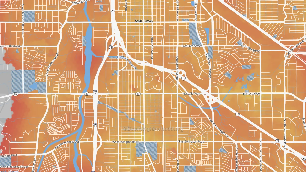 Transit Grade map of 85723, AZ