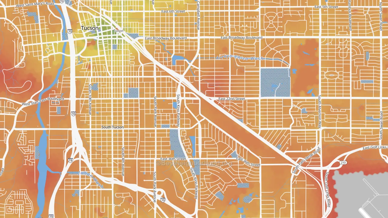 Transit Grade map of 85726, AZ