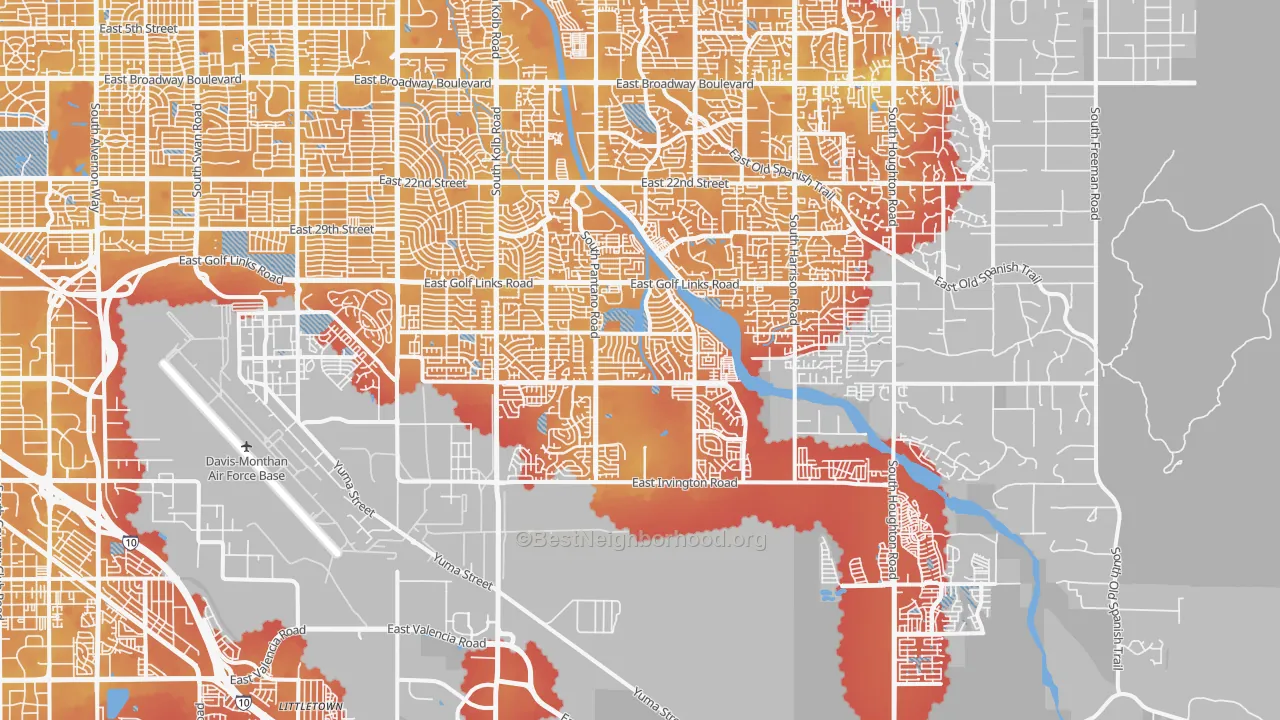 Transit Grade map of 85730, AZ