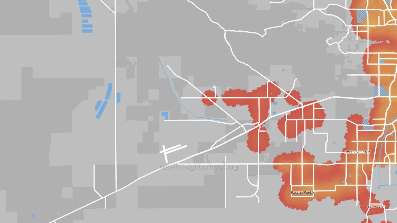 Transit Grade map of 85735, AZ