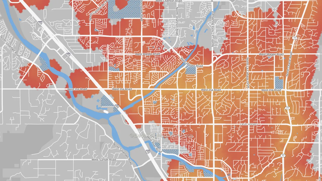 Transit Grade map of 85741, AZ