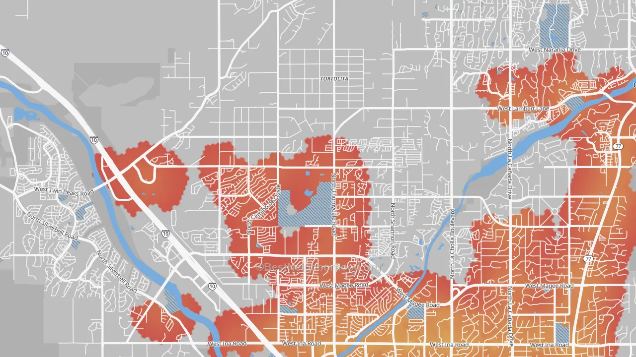 Transit Grade map of 85742, AZ