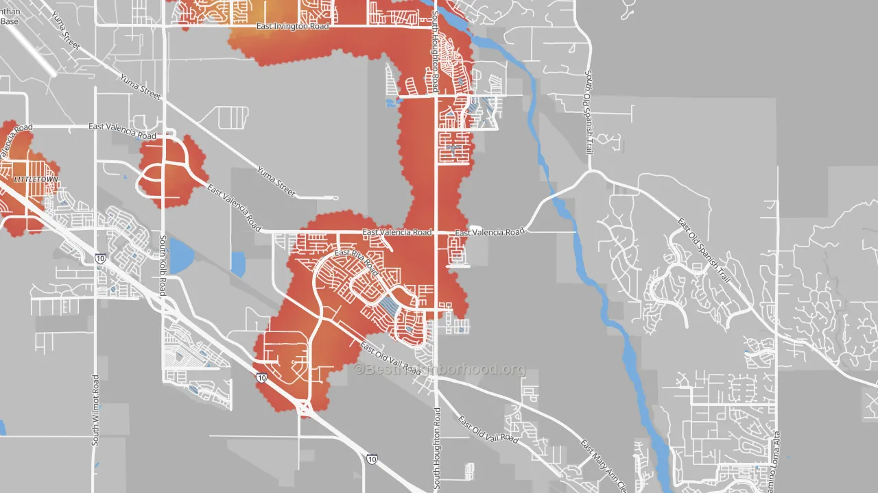 Transit Grade map of 85747, AZ