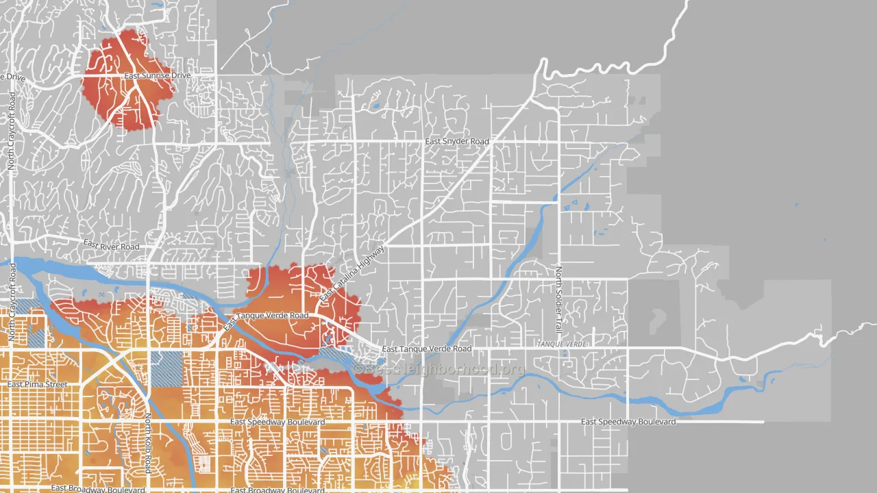 Transit Grade map of 85749, AZ