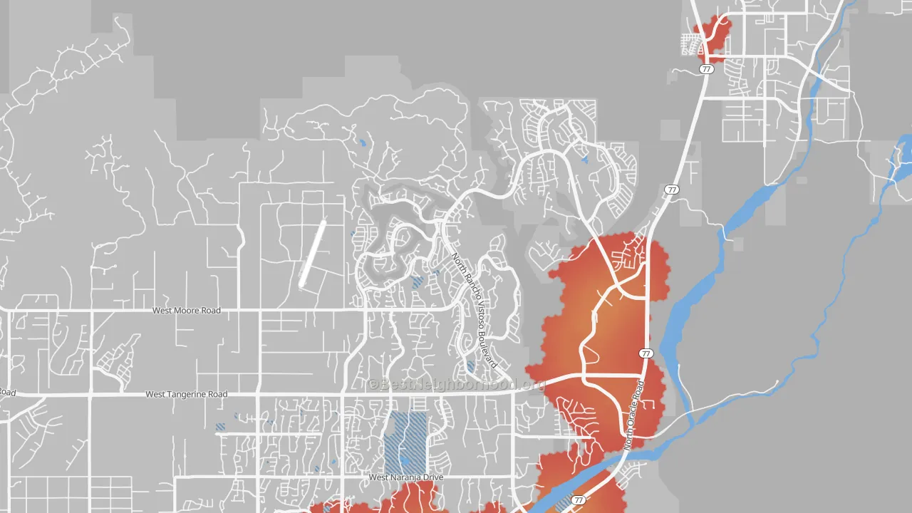 Transit Grade map of 85755, AZ