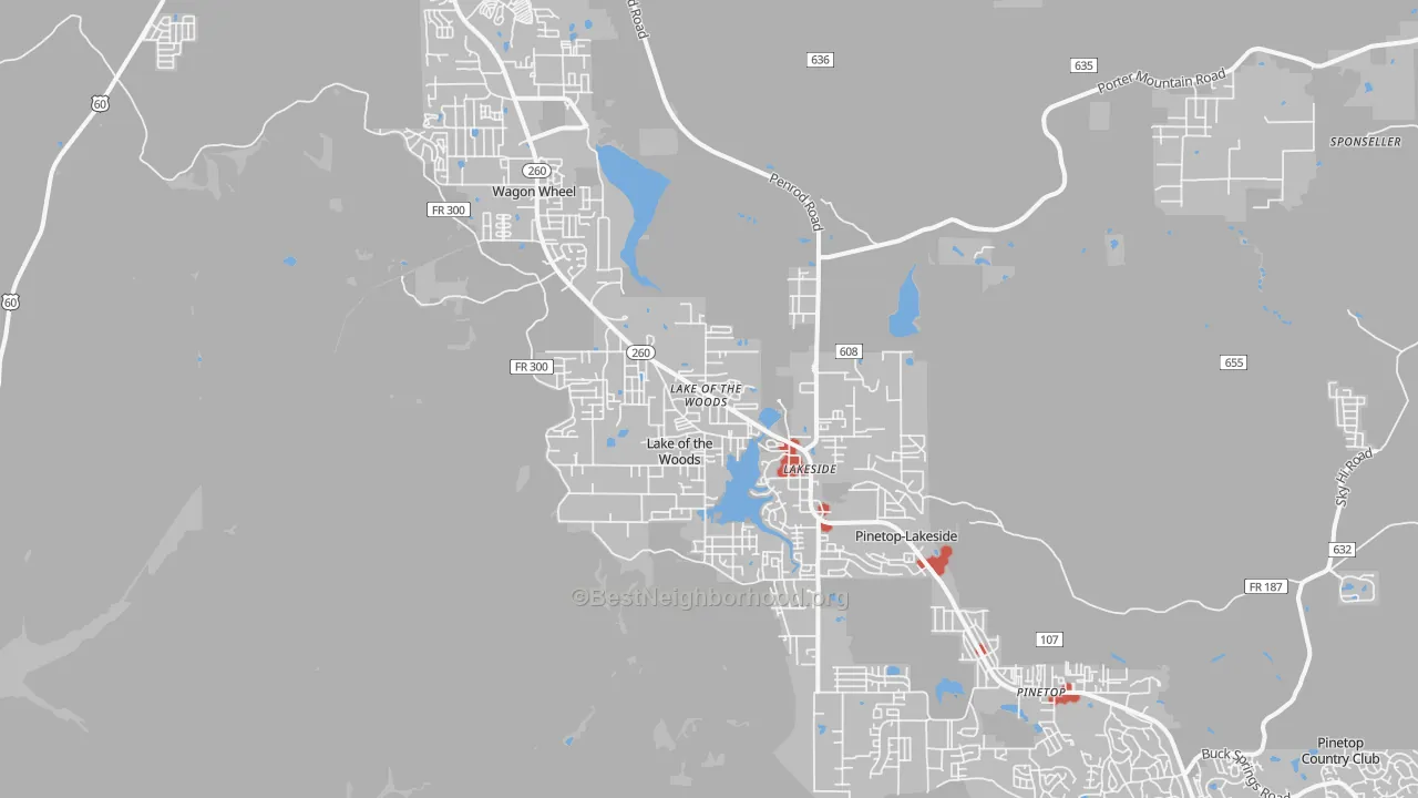 Transit Grade map of 85929, AZ