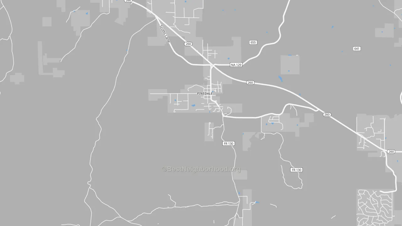 Transit Grade map of 85934, AZ