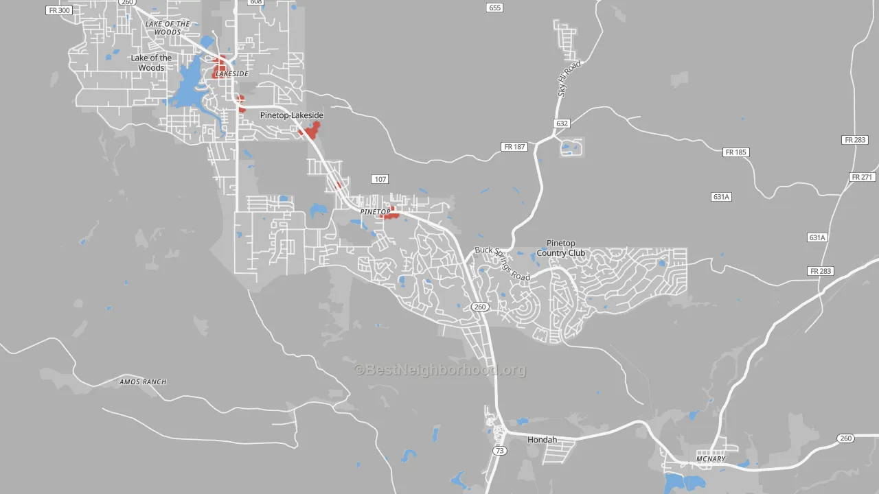 Transit Grade map of 85935, AZ