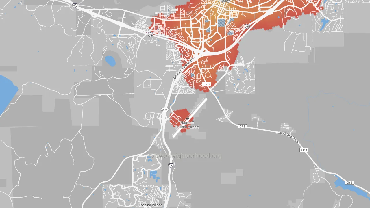 Transit Grade map of 86005, AZ
