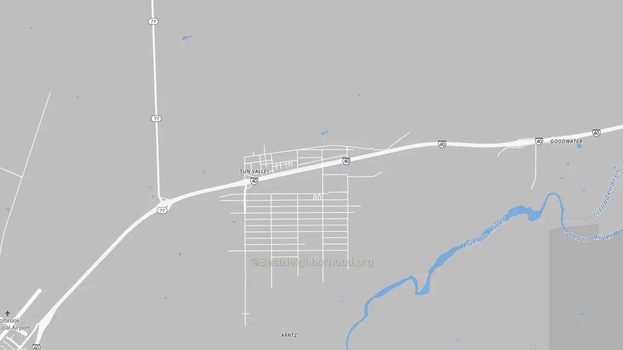 Transit Grade map of 86029, AZ