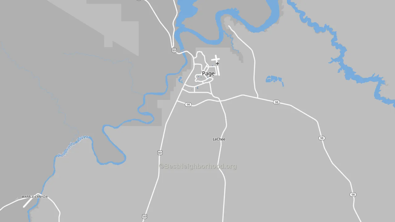 Transit Grade map of 86040, AZ