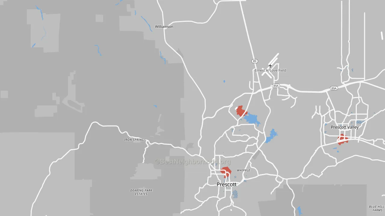 Transit Grade map of 86305, AZ