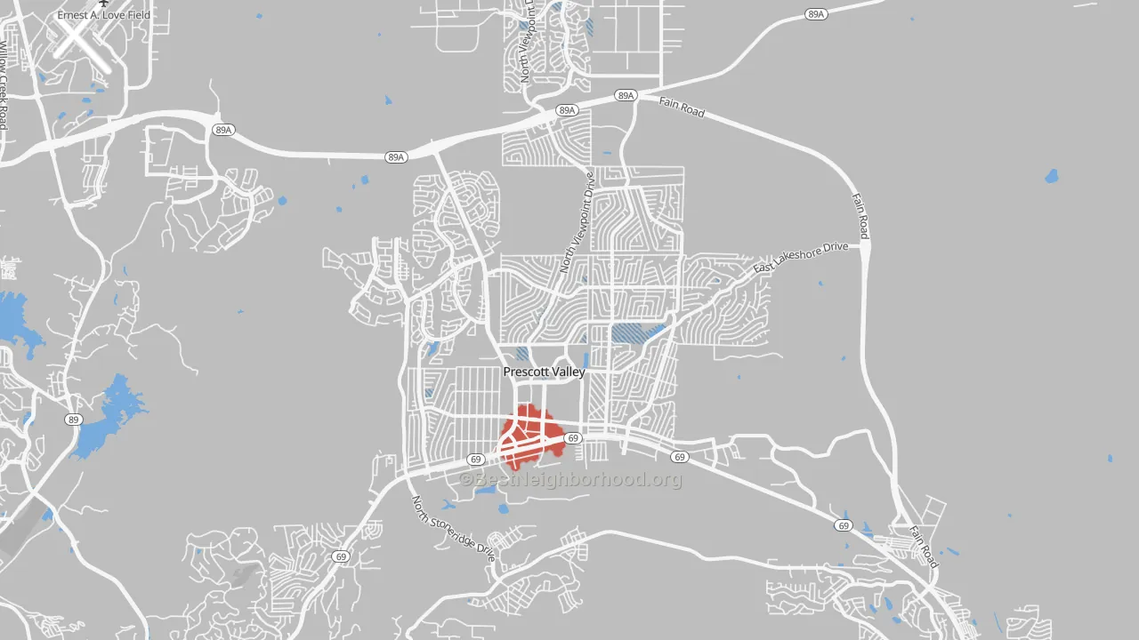 Transit Grade map of 86314, AZ