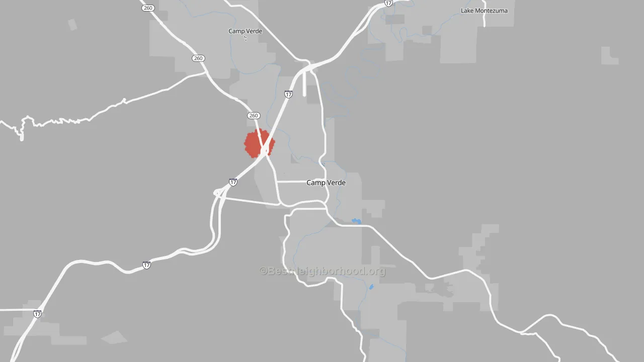 Transit Grade map of 86322, AZ